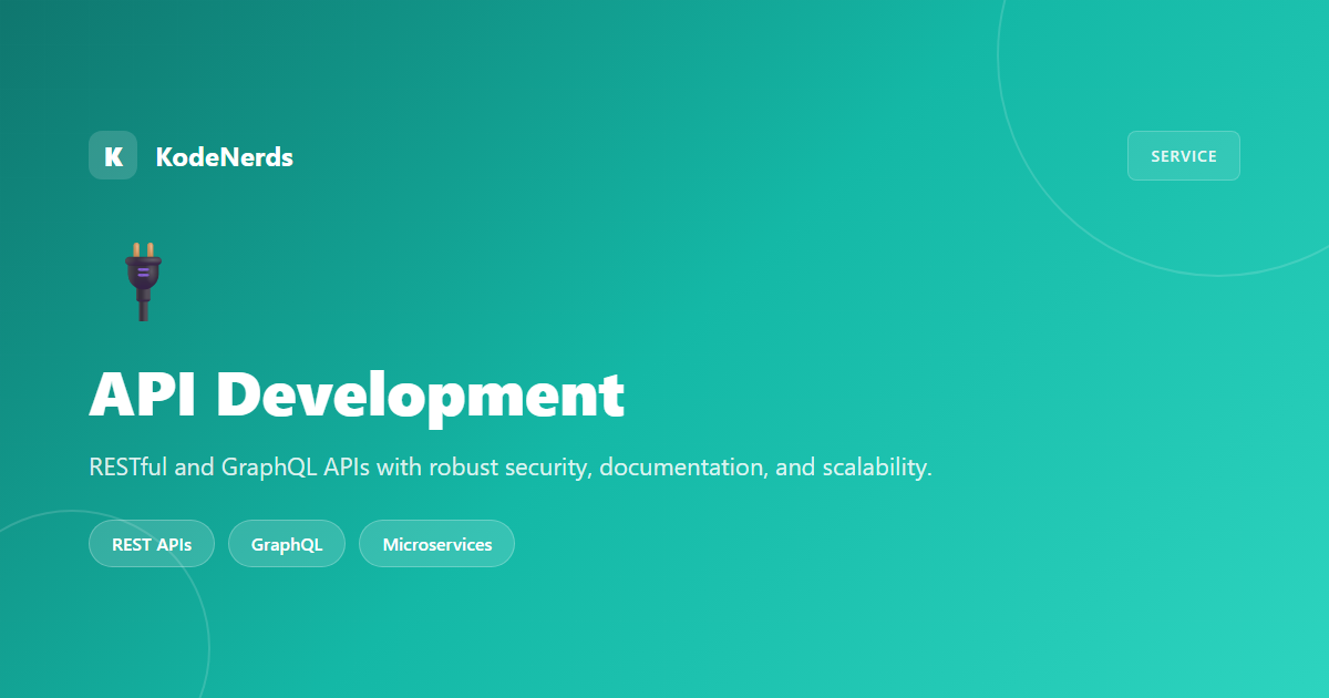 API Development Services | REST & GraphQL | KodeNerds