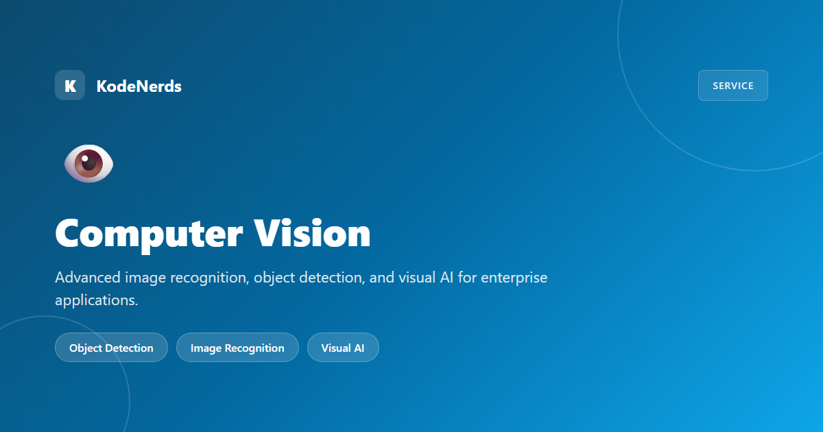 Computer Vision Development Services | AI Visual Intelligence | KodeNerds
