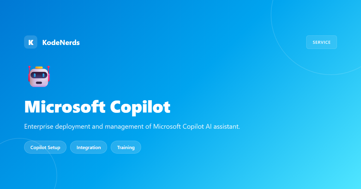 Microsoft CoPilot Management Services | AI Assistant Optimization ...
